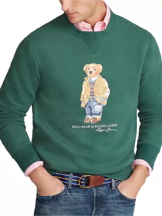 Polo Ralph Lauren Other - Polo Ralph Lauren Smart Bear Crew Sweatshirt in Green | XL TALL NWT